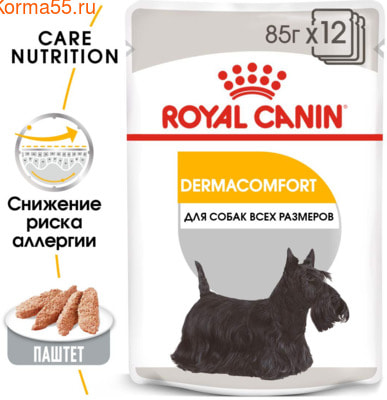 Влажный корм Royal Canin DERMACOMFORT POUCH LOAF (В ПАШТЕТЕ) (фото, вид 1)