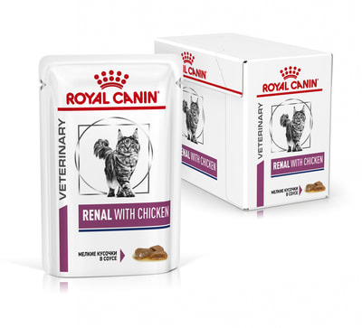 Влажный корм Royal canin RENAL C КУРИЦЕЙ пауч (фото, вид 1)