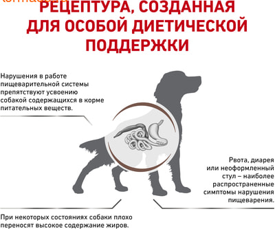 Сухой корм Royal canin GASTRO INTESTINAL LOW FAT LF 22 CANINE (фото, вид 2)