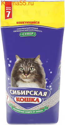 Наполнитель Сибирская кошка СУПЕР комкующийся (фото, вид 2)