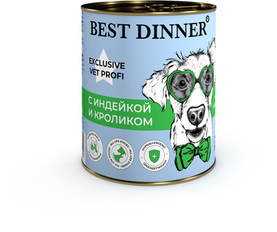 Влажный корм Best Dinner Exclusive Vet Profi Hypoallergenic (с индейкой и уткой) (фото, вид 2)