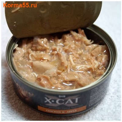 Влажный корм X-CAT цыпленок с яблоком (вид 1) Влажный корм X-CAT цыпленок с яблоком (фото, вид 1)
