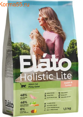 Сухой корм Elato Adult Cat Rabbit & Turkey / Picky Eater (вид 1) Сухой корм Elato Adult Cat Rabbit & Turkey / Picky Eater (фото, вид 1)