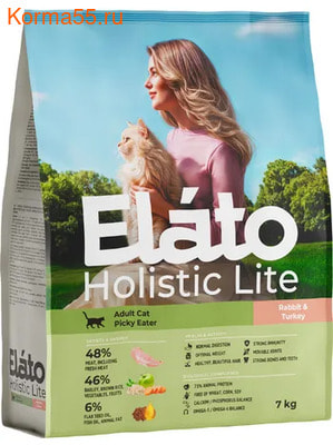 Сухой корм Elato Adult Cat Rabbit & Turkey / Picky Eater (вид 2) Сухой корм Elato Adult Cat Rabbit & Turkey / Picky Eater (фото, вид 2)