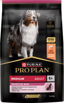 Сухой корм PRO PLAN® SENSITIVE SKIN (с лососем) (вид 1) Сухой корм PRO PLAN® SENSITIVE SKIN (с лососем) (фото, вид 1)