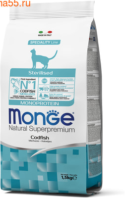   Monge Cat Monoprotein Sterilised Merluzzo () (,  1)