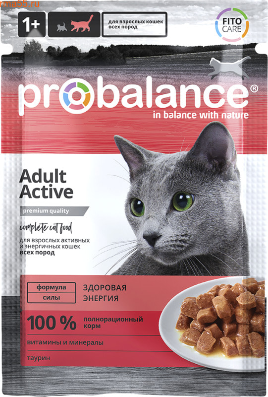 Влажный корм Пробаланс, ProBalance Active для активных кошек