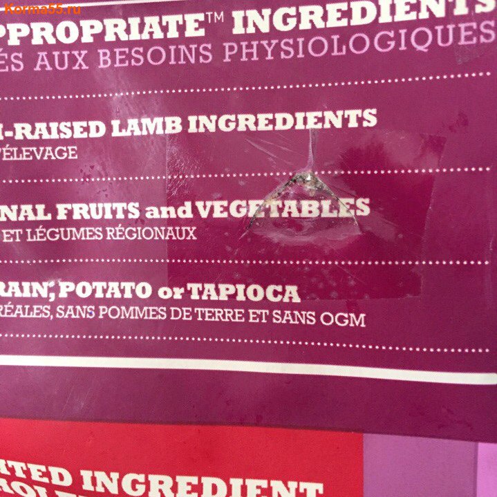 Acana lamb and okanagan apple top