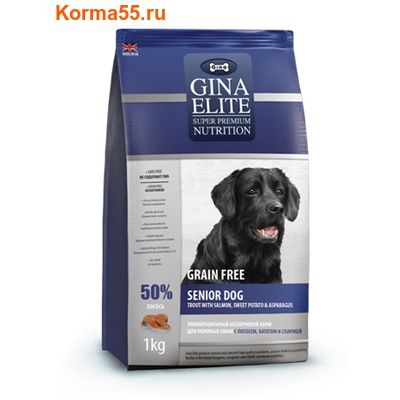 Gina Elite Grain Free Senior Dog Trout, Salmon, Sweet Potato, Asparagus () ()