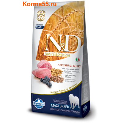 Farmina N&D Low Grain Dog Lamb & Blueberry Adult Medium & Maxi