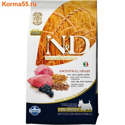 Farmina N&D Low Grain Dog Lamb & Blueberry Adult Mini