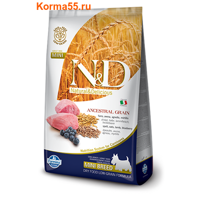 Farmina N&D Low Grain Dog Lamb & Blueberry Puppy Mini