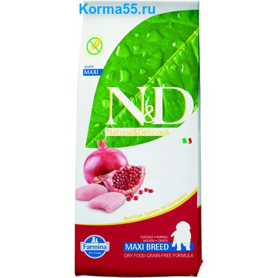 Farmina N&D Dog GF Chicken & Pomegranate Puppy Maxi