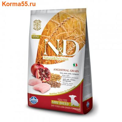 Farmina N&D Low Grain Dog Chicken & Pomegranate Puppy Mini