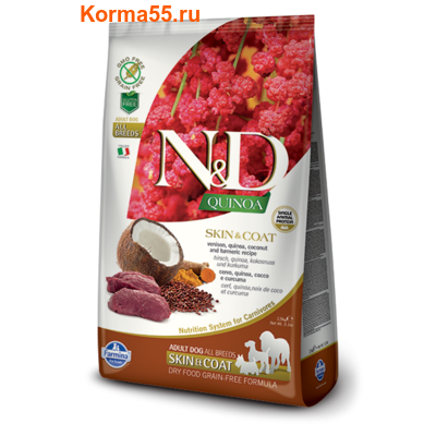 Farmina N&D Dog Quinoa Skin&Coat Venison
