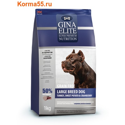 Gina Elite Grain Free Large Dog Turkey, Sweet Potato, Cranberry ()
