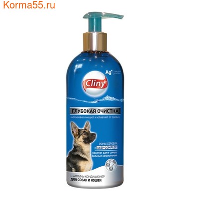 Шампунь-кондиционер Cliny "Глубокая очистка" для собак и кошек