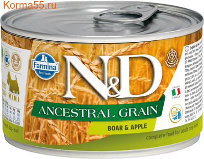  Farmina N&D Ancestral Grain Dog Mini Boar & Apple