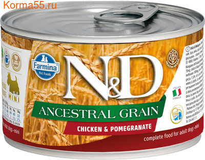  Farmina N&D Ancestral Grain Dog Mini Chicken & Pomegranate