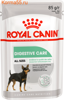 Влажный корм Royal Canin DIGESTIVE CARE POUCH LOAF (В ПАШТЕТЕ) (фото)