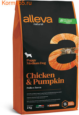   Alleva Natural Chicken & Pumpkin Puppy Medium