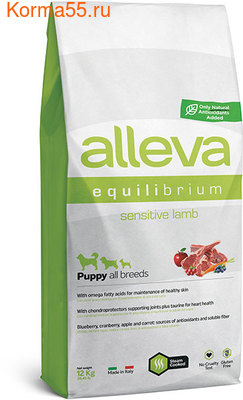 Сухой корм Alleva Equilibrium Sensitive Lamb Puppy All Breeds