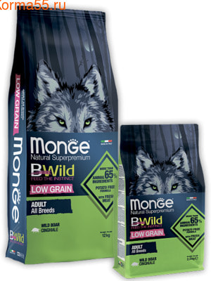   Monge Dog BWild LOW GRAIN Boar ( ) ()
