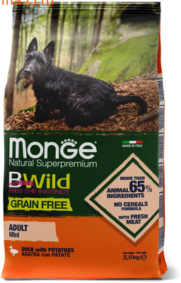   Monge Dog BWild GRAIN FREE Mini Anatra (  ) ()