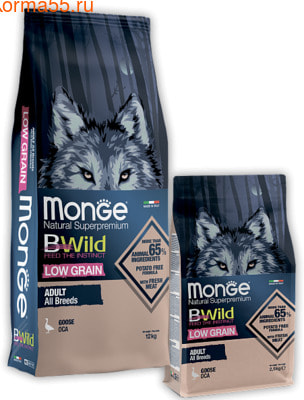   Monge Dog BWild LOW GRAIN Goose () ()