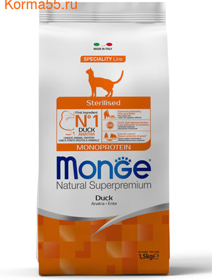   Monge Cat Monoprotein Sterilised Duck () ()