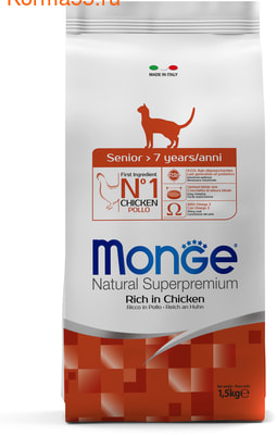 Сухой корм Monge Cat Senior (курица) Сухой корм Monge Cat Senior (курица)