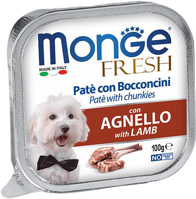 Влажный корм MONGE DOG FRESH с ягненком (фото)