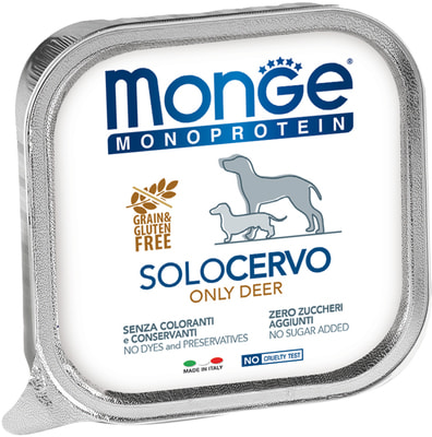 Влажный корм MONGE DOG MONOPROTEIN, оленина (фото)
