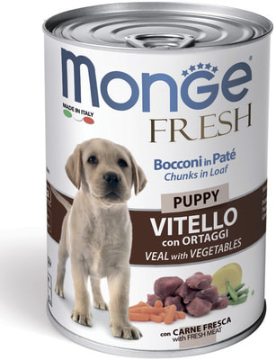 Влажный корм MONGE DOG FRESH, телятина с овощами (фото)