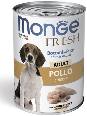 Влажный корм MONGE DOG FRESH, курица (фото)