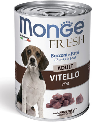 Влажный корм MONGE DOG FRESH с телятиной (фото)