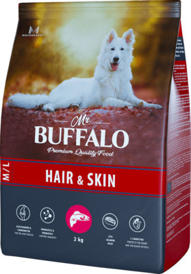 Сухой корм MR. BUFFALO DOG HAIR & SKIN С ЛОСОСЕМ (фото)
