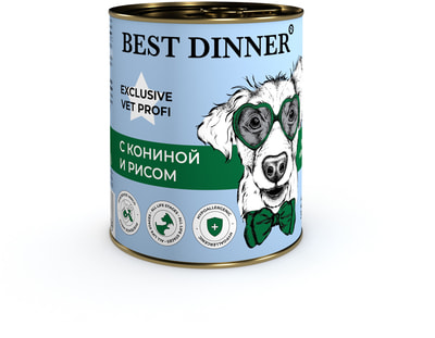 Влажный корм Best Dinner Exclusive Vet Profi Hypoallergenic (с кониной и рисом) (фото)