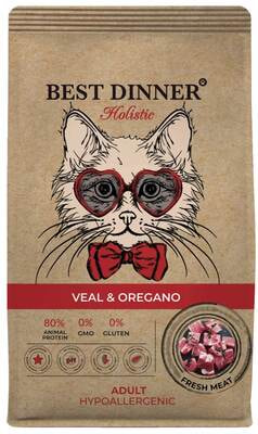 Сухой корм Best Dinner Holistic Veal & Oregano (фото)