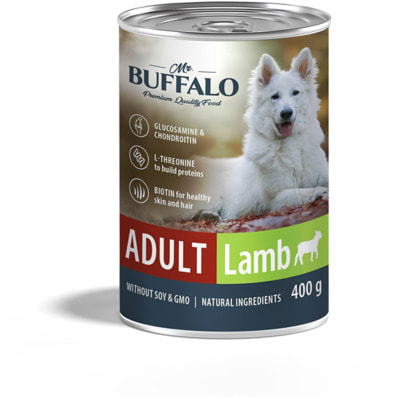 Влажный корм Mr.Buffalo для взрослых собак (ягнёнок) (фото)