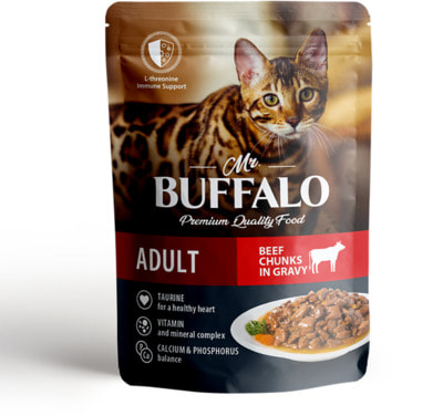 Влажный корм Mr.Buffalo для кошек с говядиной в соусе (фото)