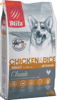 Сухой корм Blitz Classic Chicken & Rice (фото)