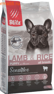 Сухой корм BLitz Sensitive Lamb & Rice Puppy All Breeds (фото)
