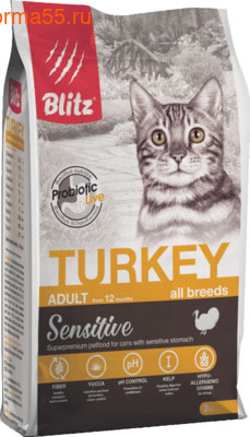 Сухой корм Blitz Sensitive Turkey (фото)