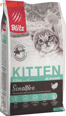 Сухой корм Blitz Sensitive Kitten (фото)