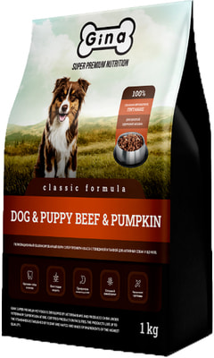   GINA CLASSIC DOG & PUPPY BEEF & PUMPKIN