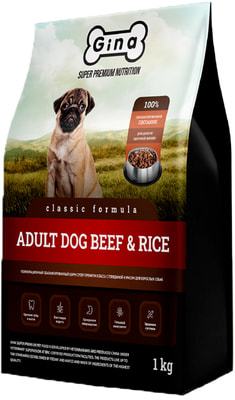   GINA CLASSIC ADULT DOG BEEF & RICE