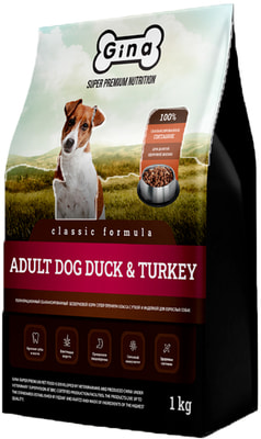 Сухой корм GINA CLASSIC GRAIN FREE ADULT DOG DUCK & TURKEY