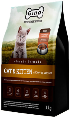   GINA CLASSIC CAT & KITTEN ANCHOVIES & POTATO