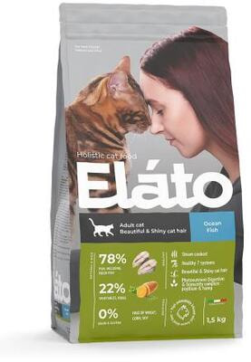   Elato Holistic Adult Cat Ocean Fish / Beautiful & Shiny Cat Hair